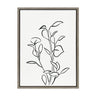 Sylvie Botanical Sketch Print No 2 Framed Canvas by The Creative Bunch Studio