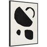 Sylvie Black Geometric Abstract 2 Framed Canvas by July Art Prints