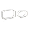 Ciel Modern Glam Metal Wall Shelf Set