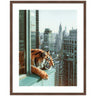 Framed Art Urban Tiger Overlooking Manhattan by Michael Schauer