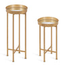 Celia Round Metal Foldable Tray Table Set