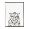 Sylvie Tiger Framed Canvas by Simon Te of Tai Prints
