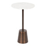 Tira Round Marble and Metal Side Table