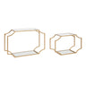 Ciel Modern Glam Metal Wall Shelf Set