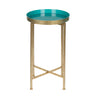 Celia Round Metal Foldable Tray Accent Table