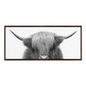 Sylvie Hey Dude Highland Cow Framed Canvas by The Creative Bunch Studio