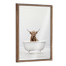 Blake Highland Cow Solo Bathtub Framed Printed Glass by Amy Peterson Art Studio