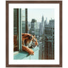 Framed Art Urban Tiger Overlooking Manhattan by Michael Schauer