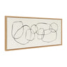 Sylvie Dancing Circles Framed Canvas by Teju Reval of SnazzyHues