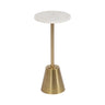 Tira Round Marble and Metal Side Table
