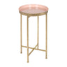 Celia Round Metal Foldable Tray Accent Table