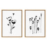 Sylvie Wildflowers and Seed Pods Framed Canvas Set by Teju Reval of SnazzyHues