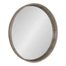 Hutton Round Wood Wall Mirror