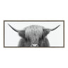 Sylvie Hey Dude Highland Cow Framed Canvas by The Creative Bunch Studio