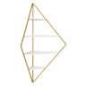 Melora Metal and Wood Corner Wall Shelf