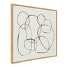 Sylvie Dancing Circles Framed Canvas by Teju Reval of SnazzyHues