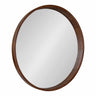 Hutton Round Wood Wall Mirror