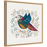 Sylvie Peace Bird Blue Framed Canvas by Carey Copeland