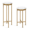 Celia Round Metal Foldable Tray Table Set