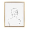Sylvie Minimalist Woman Framed Canvas by Teju Reval of SnazzyHues