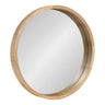 Hutton Round Wood Wall Mirror