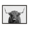 Sylvie Highland Cow Portrait Framed Canvas by Amy Peterson Art Studio