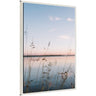 Sylvie Serene Sunset Lake Landscape Framed Canvas by Patricia Hasz of Patricia Rae Photography