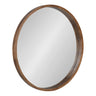 Hutton Round Wood Wall Mirror