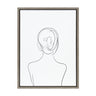 Sylvie Minimalist Woman Framed Canvas by Teju Reval of SnazzyHues