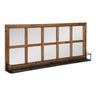 Jackson Wood Windowpane Mirror with Metal Shelf