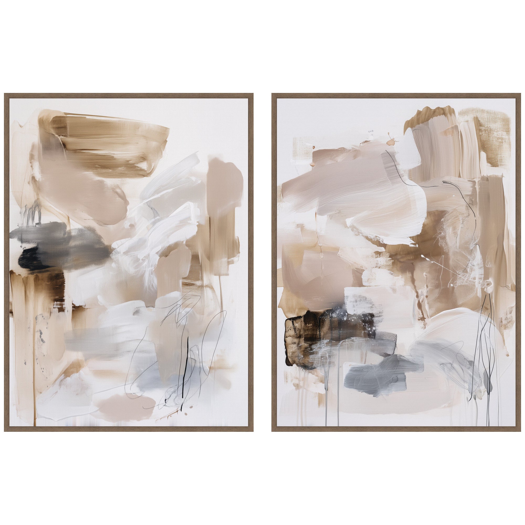 Earth Form No. 1 & No. 2 2 Piece Framed Canvas Wall Art Set by Amy ...