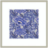 Framed Art Painted Flowers Blue by Carrie Cantwell