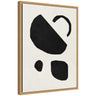 Sylvie Black Geometric Abstract 2 Framed Canvas by July Art Prints