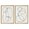 Sylvie Going in Circles Framed Textured Canvas Set by Teju Reval of SnazzyHues