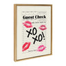 Sylvie XOXO Kisses Guest Check Framed Canvas by Alli Standefer
