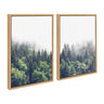 Sylvie Lush Green Forest on a Foggy Day Framed Canvas Set by The Creative Bunch Studio