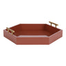 Lipton Hexagon Decorative Tray with Metal Handles