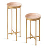 Celia Round Metal Foldable Tray Table Set