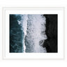 Framed Art Ocean Waves on the Black Beach in Iceland by Michael Schauer