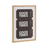 Gallery Preppy Retro Positive Quote Good Times Ticket Print by The Creative Bunch Studio