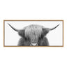 Sylvie Hey Dude Highland Cow Framed Canvas by The Creative Bunch Studio