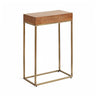 Karlsen Wood and Metal Slim Side Table