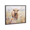 Gallery Highland Cow in a Flower Field Landscape Print by The Creative Bunch Studio