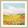 Framed Art Colorful Meadow Landscape by The Creative Bunch Studio