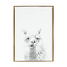 Sylvie Alpaca Framed Canvas by Simon Te of Tai Prints