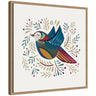 Sylvie Peace Bird Blue Framed Canvas by Carey Copeland