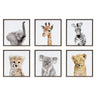 Sylvie Safari Animal Framed Canvas Art Set by Amy Peterson