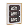 Gallery Preppy Retro Positive Quote Good Times Ticket Print by The Creative Bunch Studio
