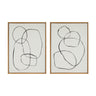 Sylvie Going in Circles Framed Textured Canvas Set by Teju Reval of SnazzyHues