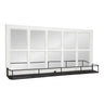 Jackson Wood Windowpane Mirror with Metal Shelf